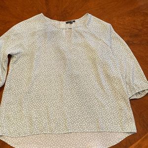 PaperMoon blue and white polka dot blouse